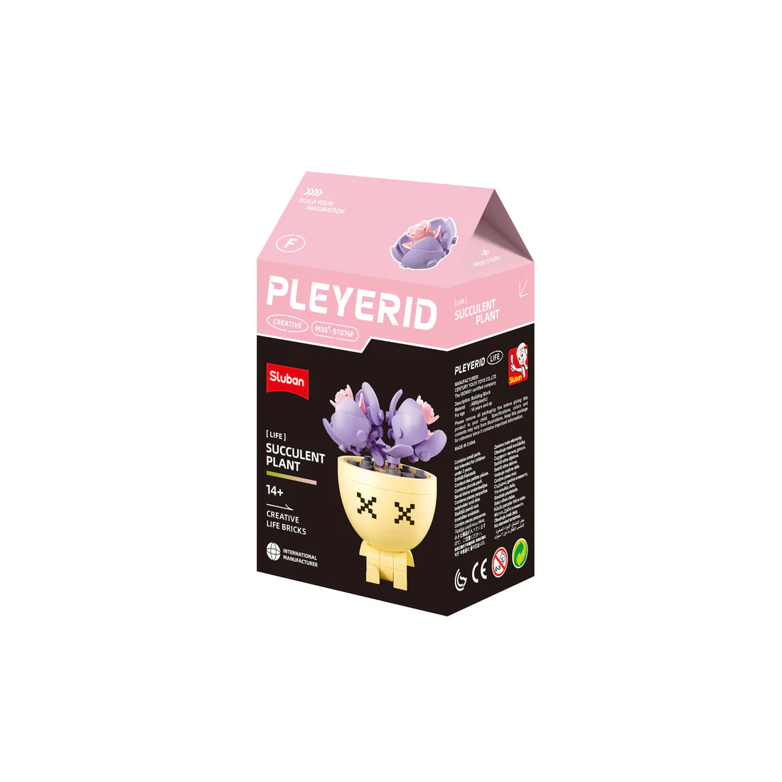 Sluban B 1076D Potted Plants Succulents CDU 6 Assorted