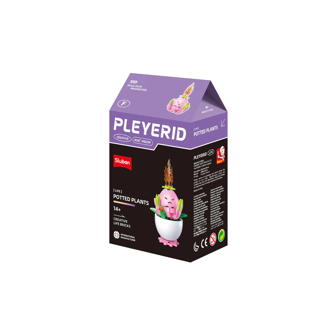 Sluban B 8029 Potted Plants Life Faces CDU 6 Assorted