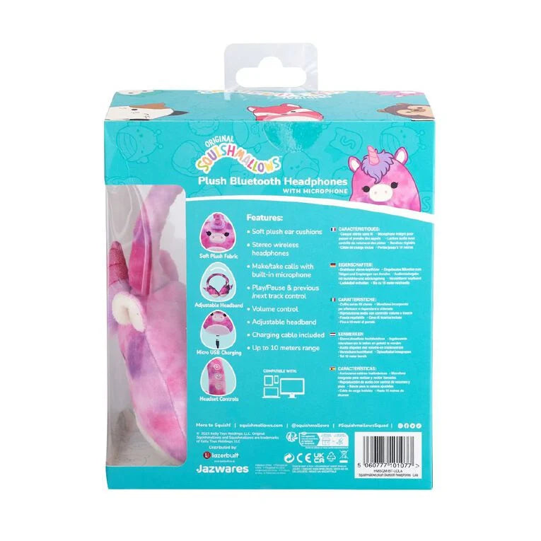 Squishmallows Plush Bluetooth Headphones Lola The Unicorn