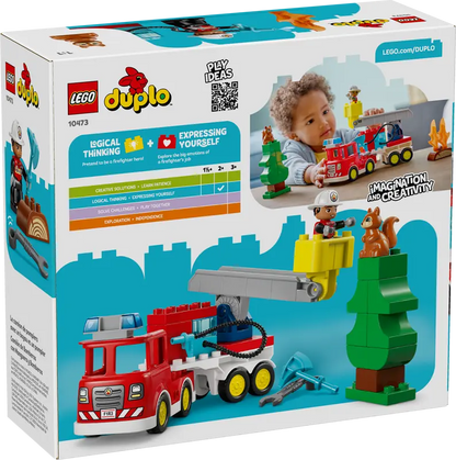 Lego 10473 DUPLO Fire Truck with Hose and Firefighter
