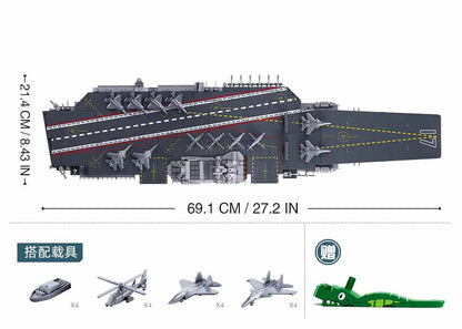 Sluban B1189 AIRCRAFT CARRIER SHANDONG 1/450 SCALE 1413PCS C4