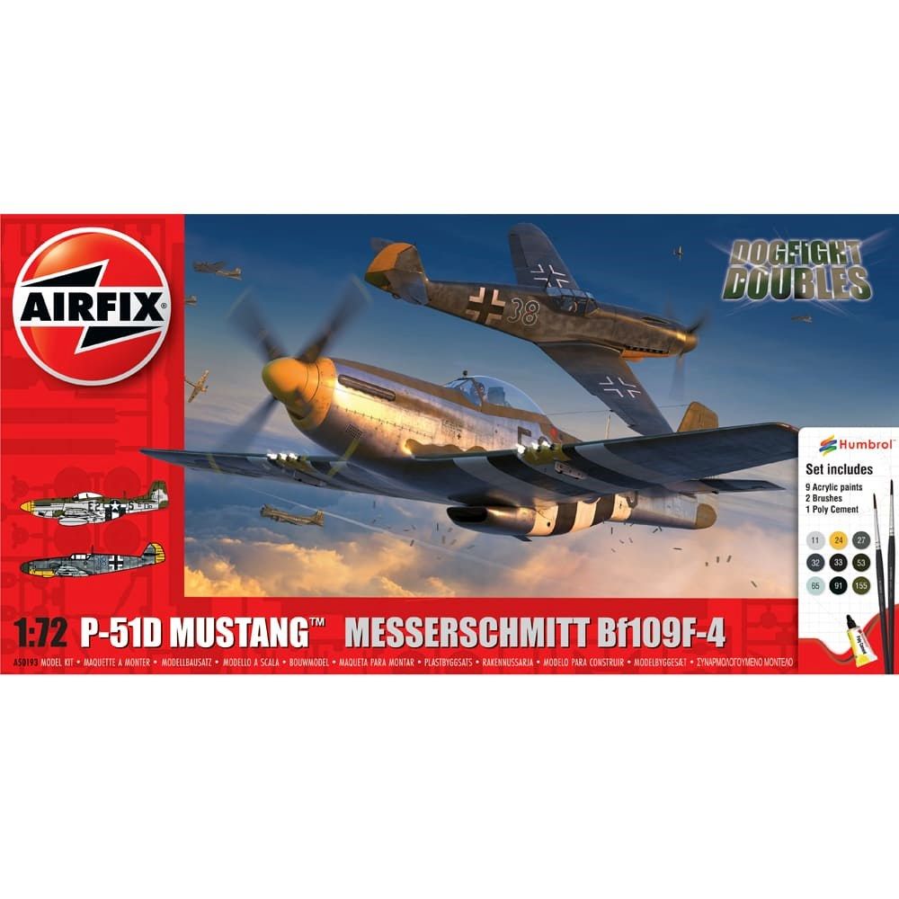 Airfix P 51D Mustang vs Bf109F-4 Dogfight Doubles (1:72)