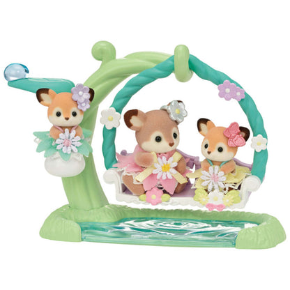 Sylvanian Families - Deer Babies -Floral Swing Set