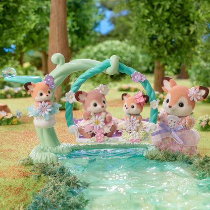 Sylvanian Families - Deer Babies -Floral Swing Set