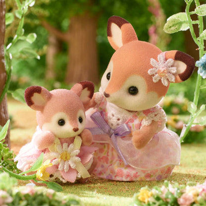 Sylvanian Families - Deer Babies -Floral Swing Set