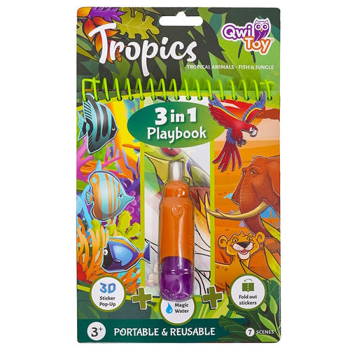 Livro de brincar QwiToy 3in1 Playbook Tropics