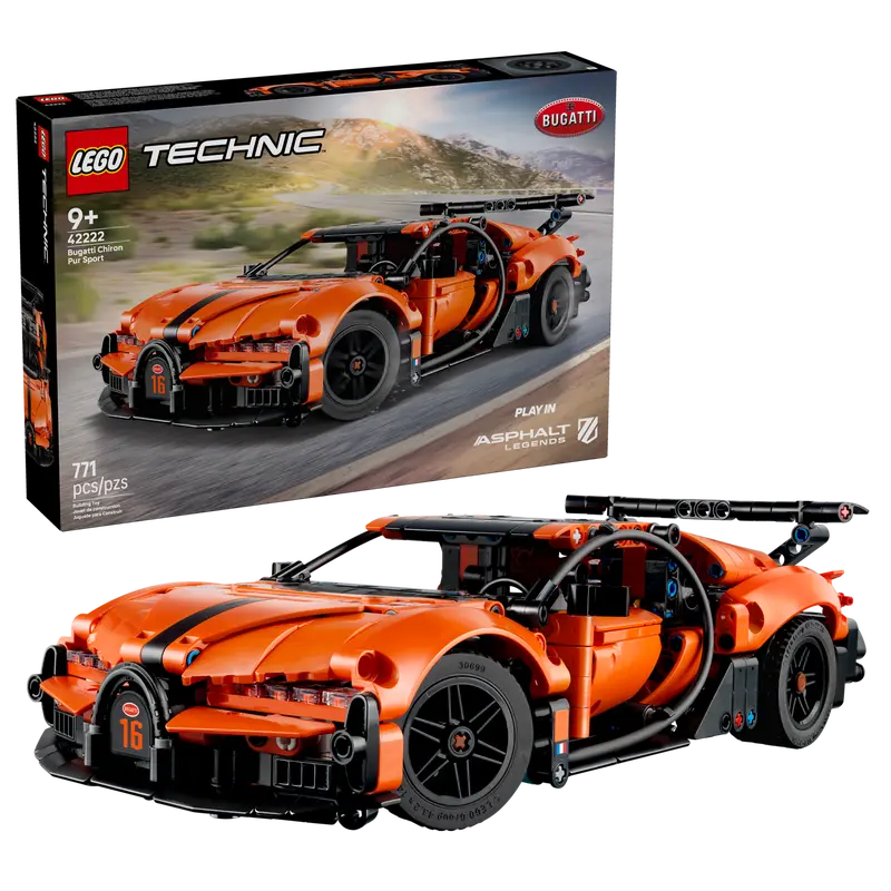 LEGO 42222 Technic Bugatti Chiron Pur Sport Hypercar