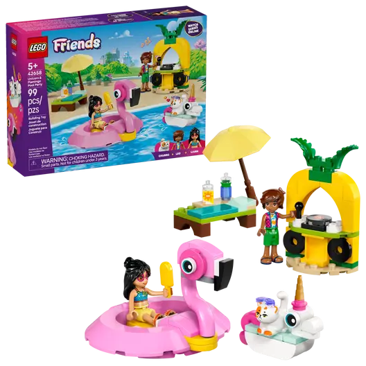 LEGO 42658 Friends Unicorn & Flamingo Pool Party