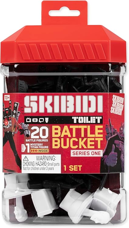 Skibidi Toilet Battle Bucket 20-Figure Set