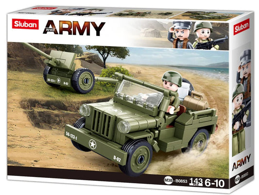 SLUBAN B0853 ARMY WW2 WILLYS JEEP 143PC