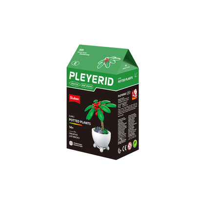 Sluban B 1075 Potted Plants Lifelike Flowers CDU 6 Assorted