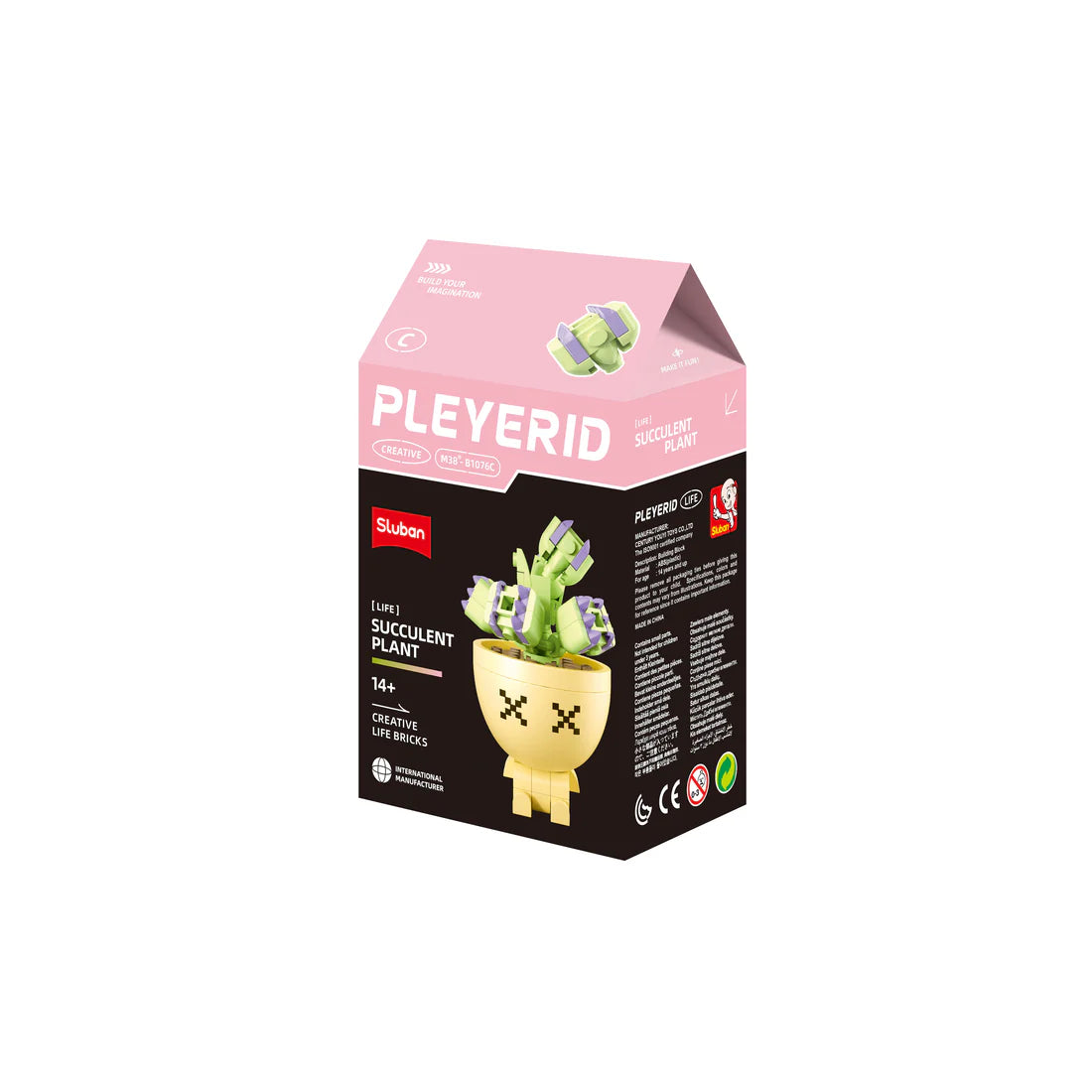 Sluban B 1076D Potted Plants Succulents CDU 6 Assorted