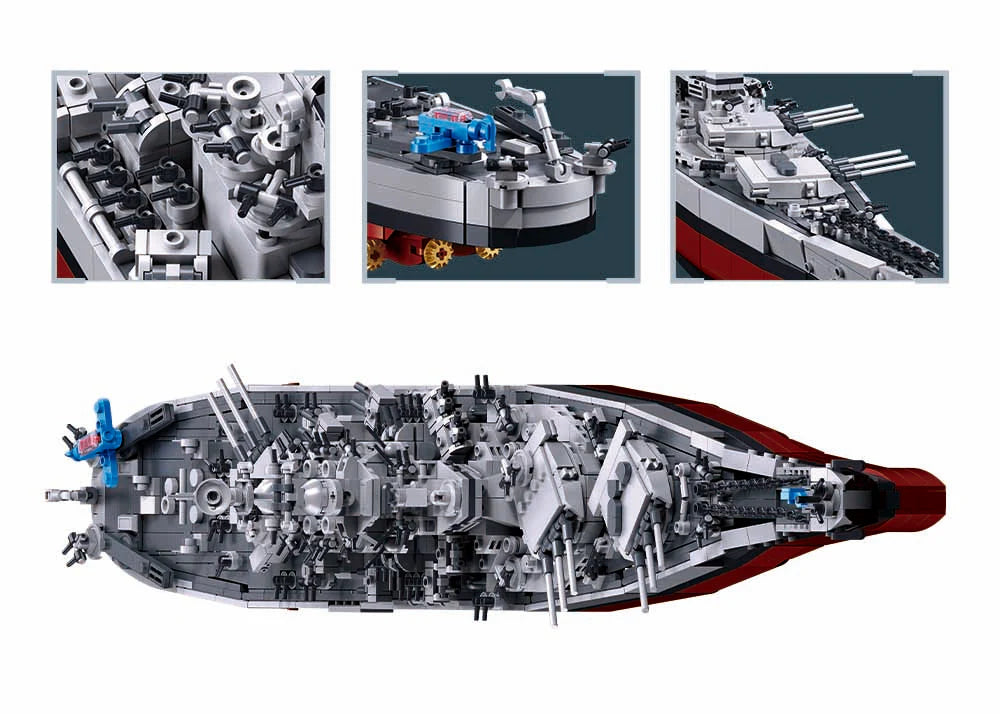 Sluban B1291 MB USS MISSOURI SCALE 1:350 1739 PCS