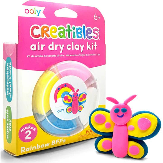 Creatibles Mini Air Dry Clay Kit Rainbow BFFs by OOLY