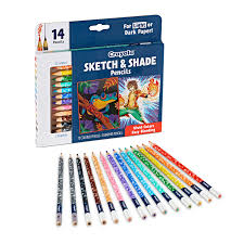 CRAYOLA DOODLE & DRAW SKETCH & SHADE PENCIL 14 PACK