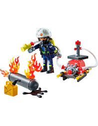Playmobil 71826 Firefighter with Water Pump