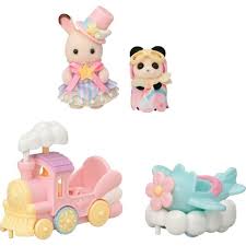 Sylvanian Families 5819 Amusement Park Ride Set Plane & Train