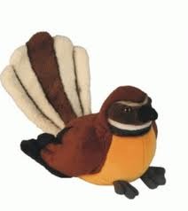 Antics Piwakawaka (Fantail) Plush Toy with Sound, 15cm