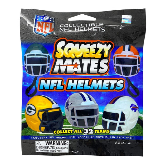 SqueezyMates 2025 NFL Gravity Feed Helmet Blnd Bag Assorted