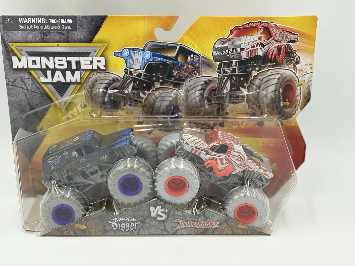 Monster Jam 2 Pack Son-Uva Digger vs ThunderROARus Monster Truck